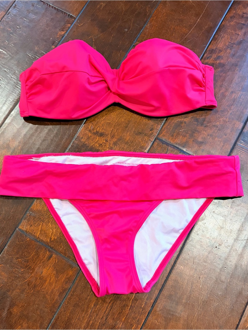 Victoria's Secret Hot Pink Bandeau Bikini